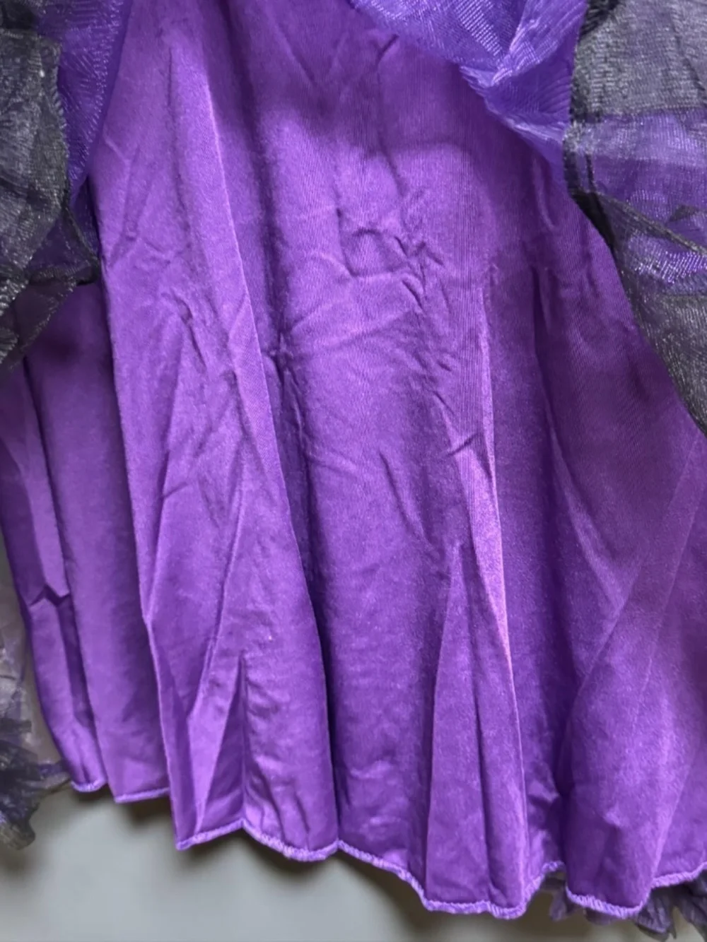 Girls Bat Princess Halloween Costume Purple Dress Kids Size Large Spooky Tutu